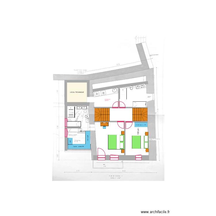 LE CHATELARD MOYEN. Plan de 1 pièce et 6 m2