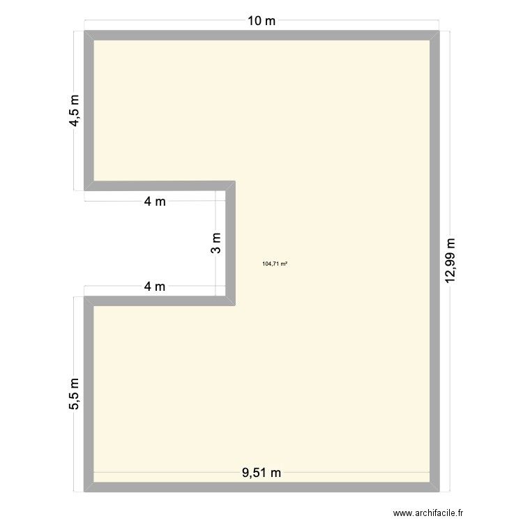 coco. Plan de 1 pièce et 105 m2