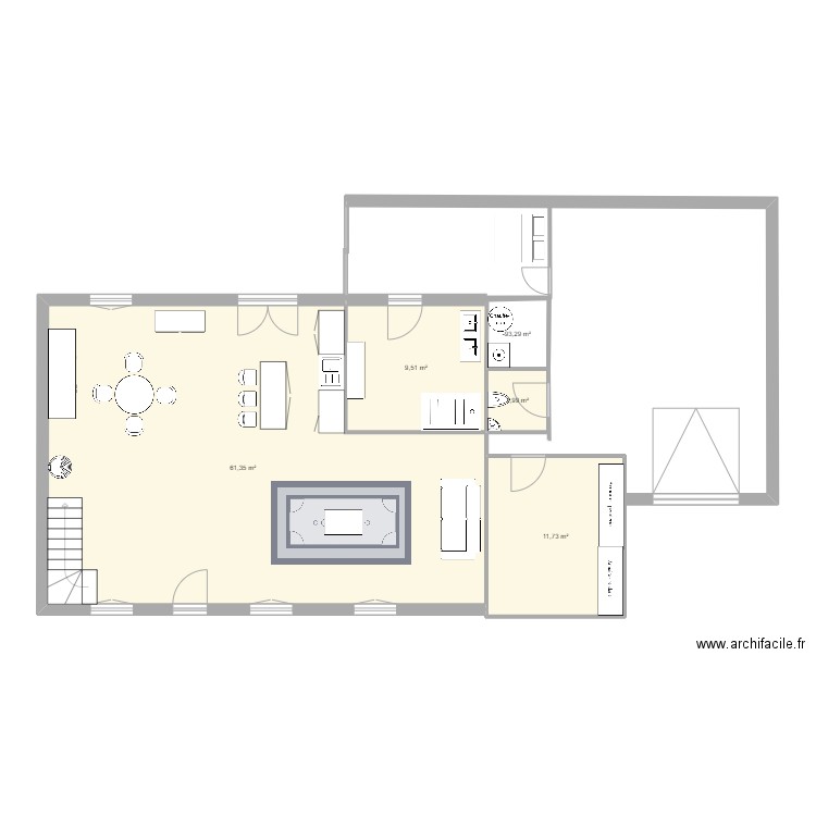 maison 2.0. Plan de 5 pièces et 87 m2