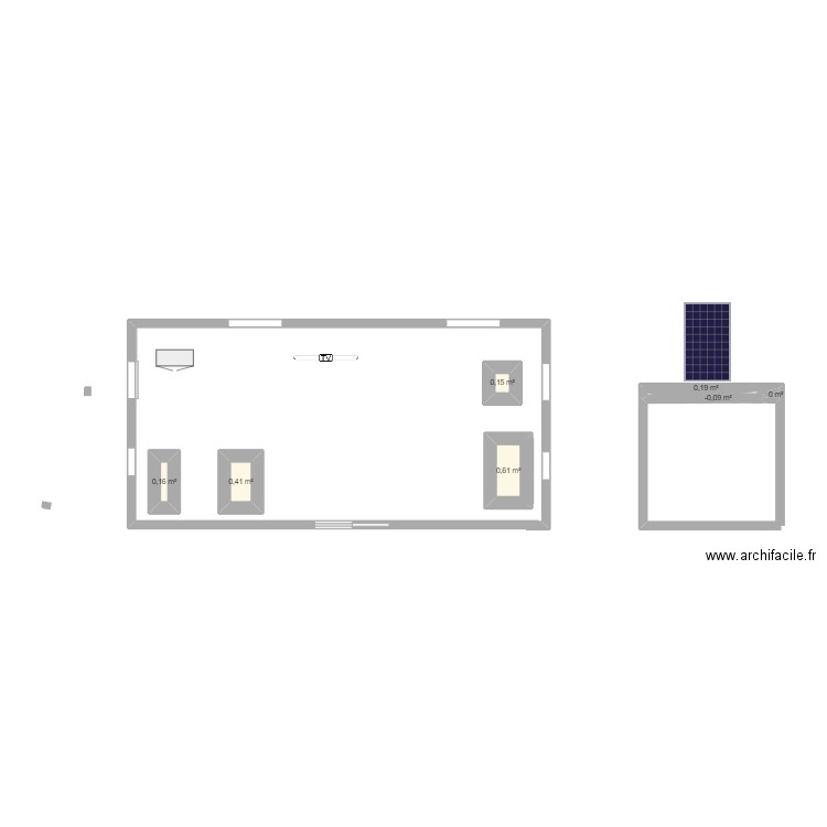 Maison. Plan de 7 pièces et 2 m2