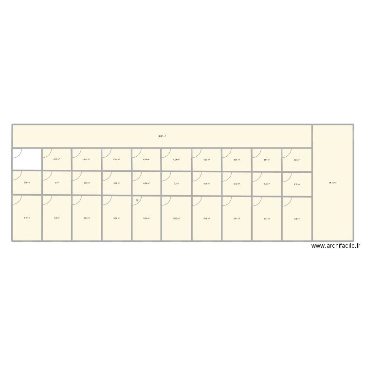 Plan dossier technique. Plan de 31 pièces et 273 m2