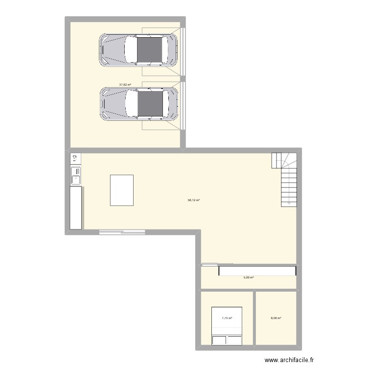 123. Plan de 5 pièces et 114 m2