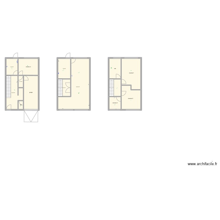 Maison. Plan de 14 pièces et 140 m2