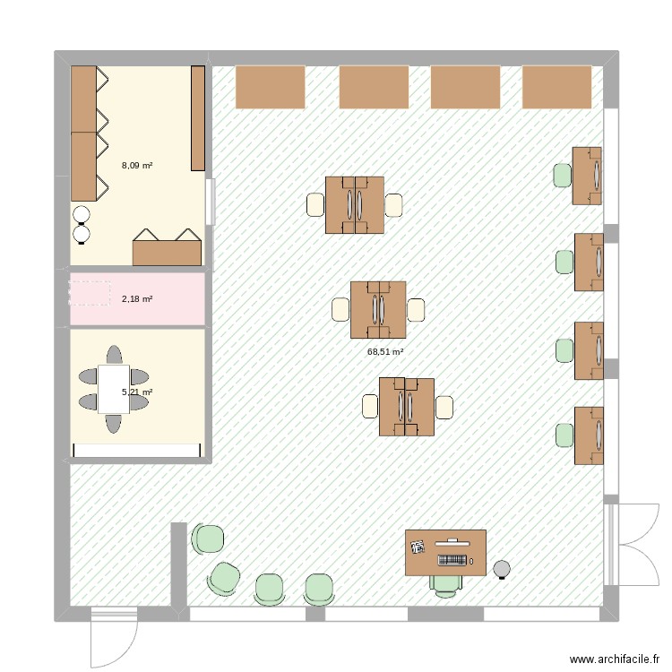 projet chef doeuvre. Plan de 4 pièces et 84 m2