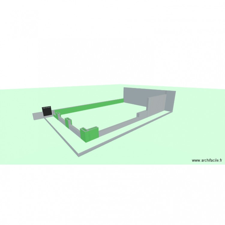 espaces extérieurs. Plan de 1 pièce et 0 m2