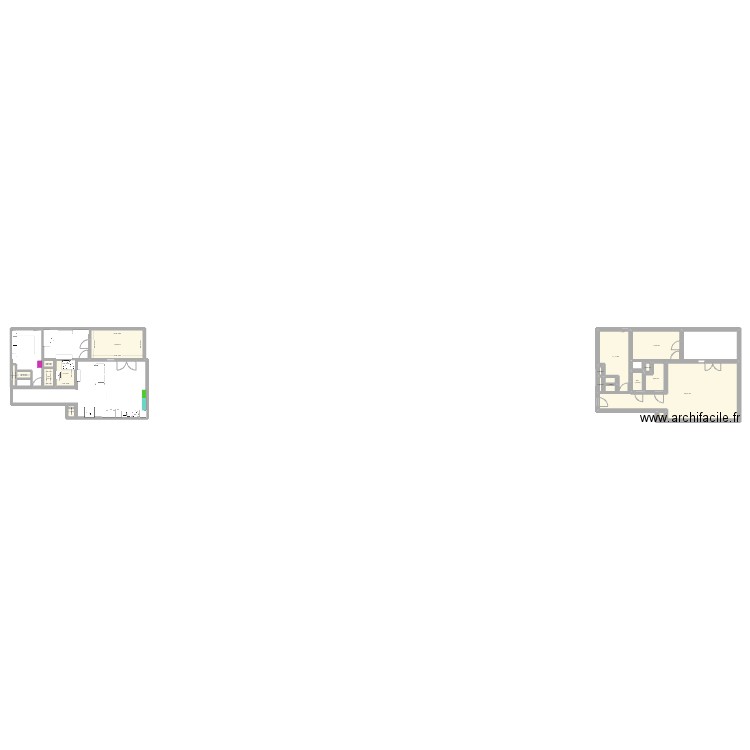 Artiguew. Plan de 17 pièces et 92 m2