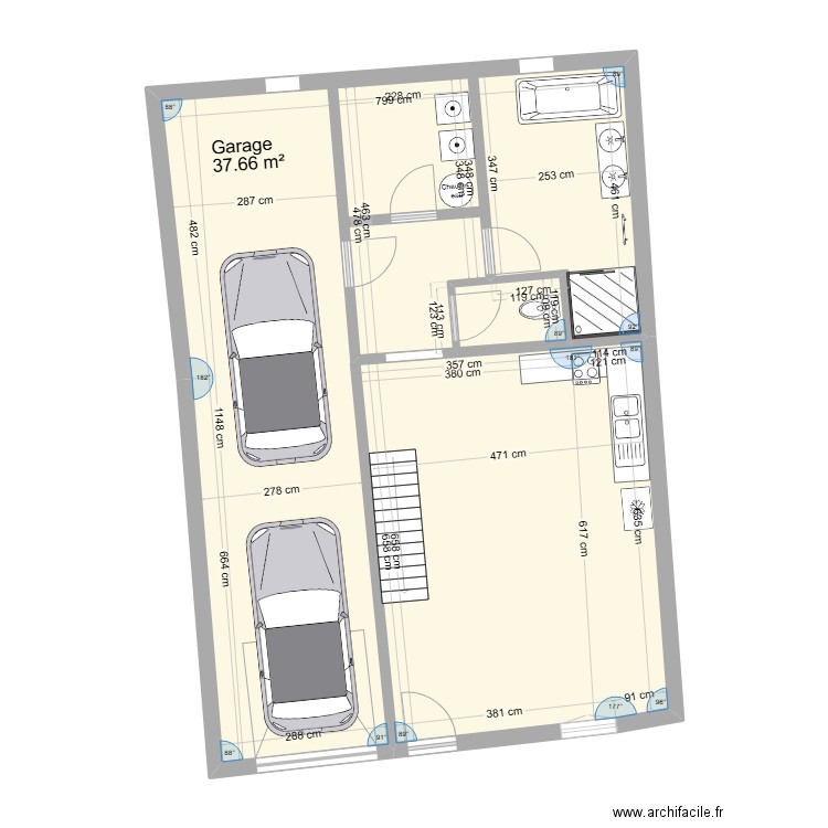 LAMARQUE Picaille. Plan de 1 pièce et 85 m2