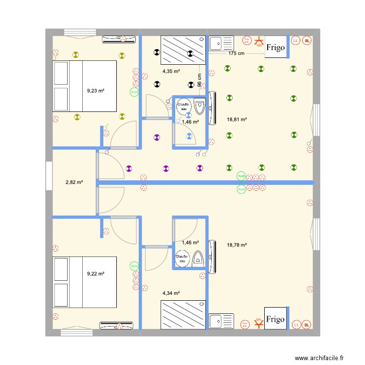 Plan appartement veurey voroise johan laurent. Plan de 9 pièces et 70 m2