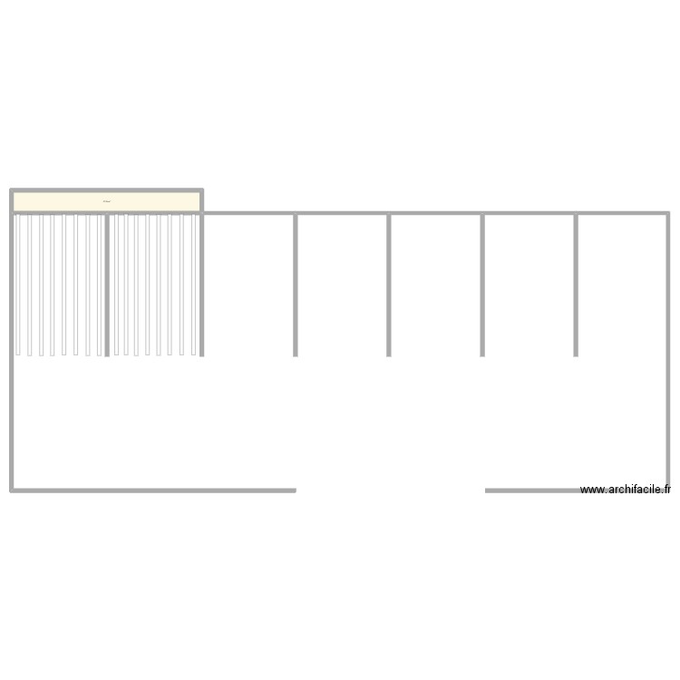 Hangar stockage. Plan de 1 pièce et 27 m2