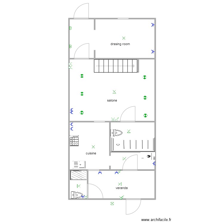 kumar. Plan de 7 pièces et 43 m2