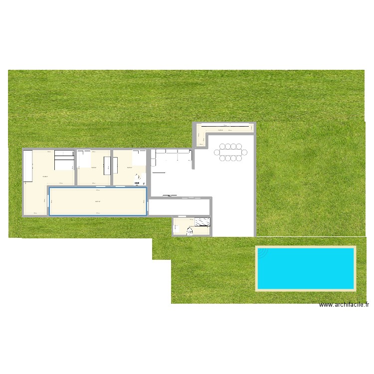 Maison Os'. Plan de 6 pièces et 147 m2