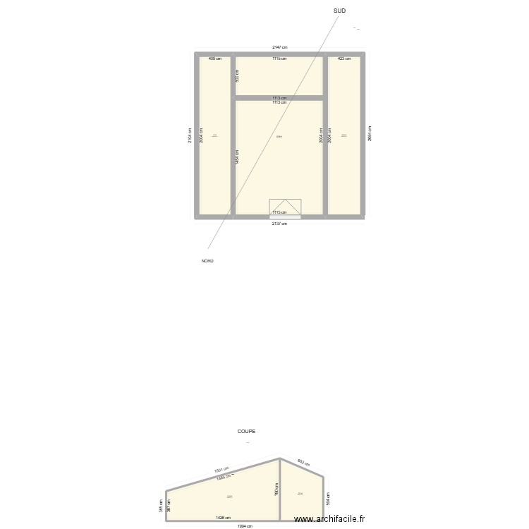 PEIGLAND. Plan de 5 pièces et 502 m2