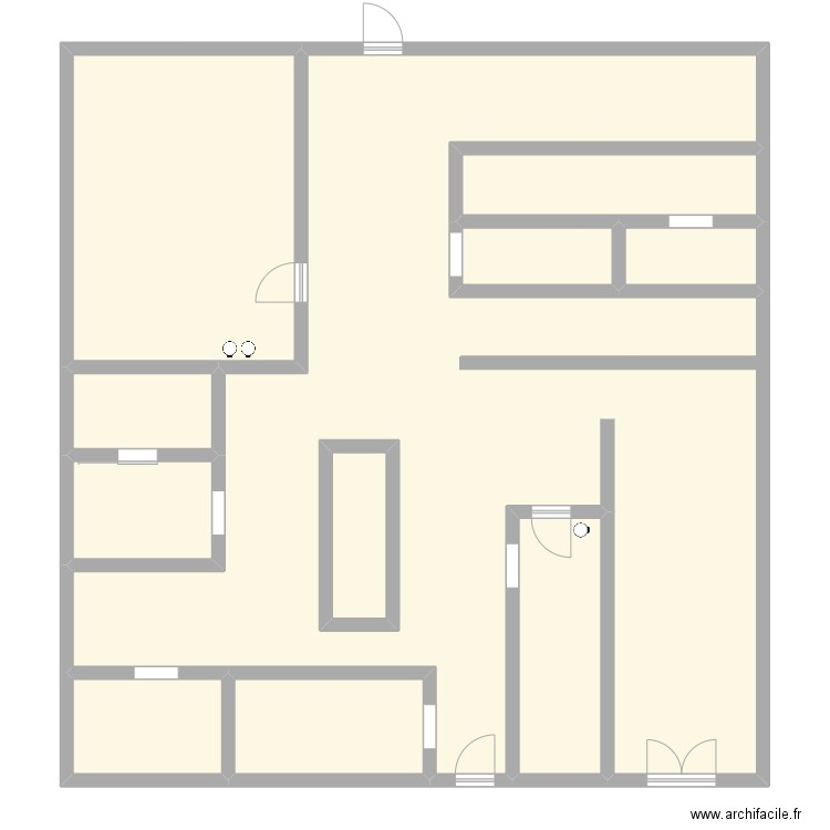 Cuisine . Plan de 11 pièces et 190 m2