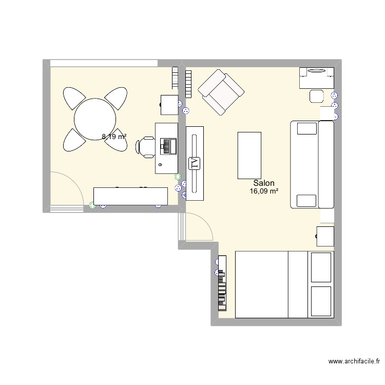 Montpellier avec atelier. Plan de 2 pièces et 24 m2