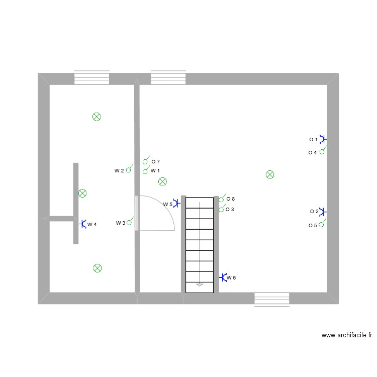 GRenier. Plan de 2 pièces et 29 m2