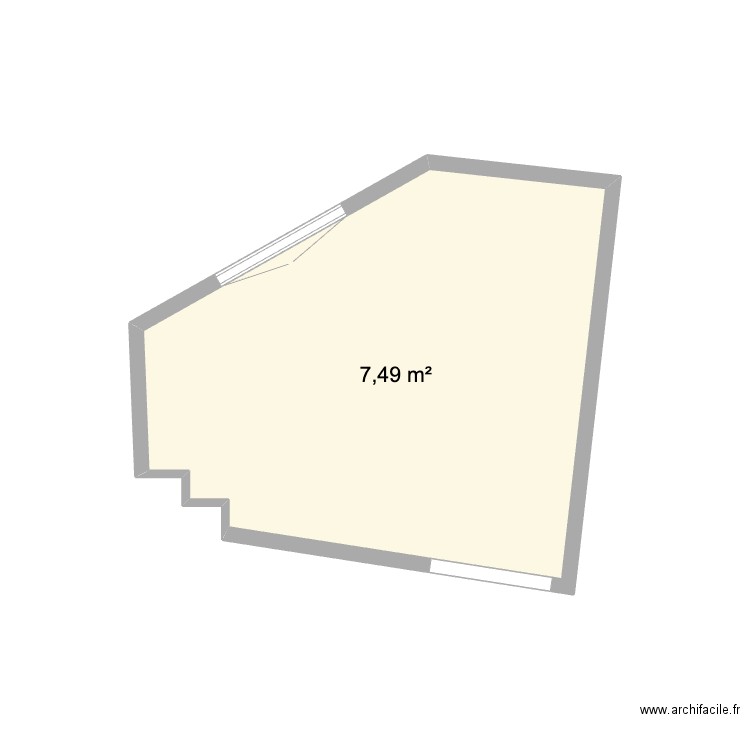 HAGUETTE. Plan de 1 pièce et 7 m2