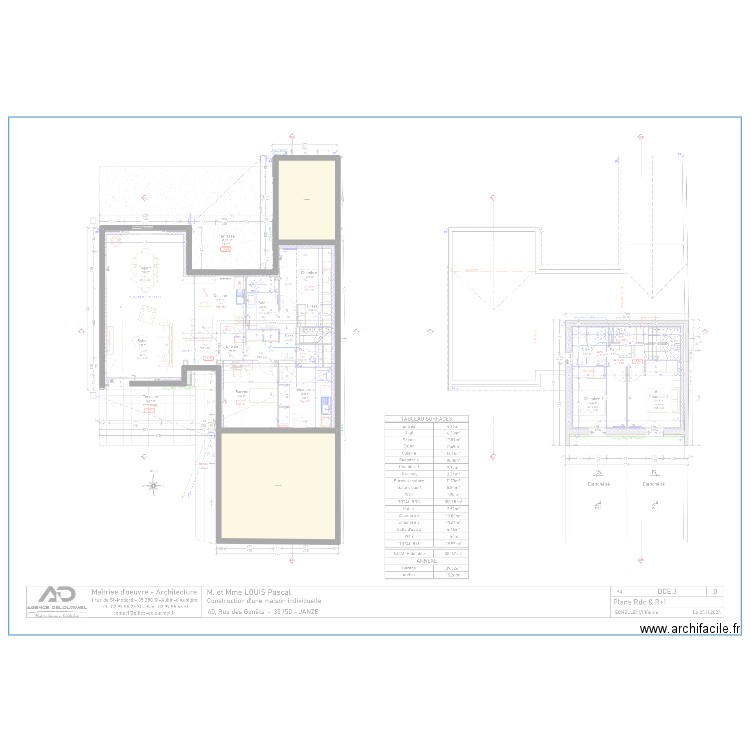 Louis. Plan de 2 pièces et 225 m2