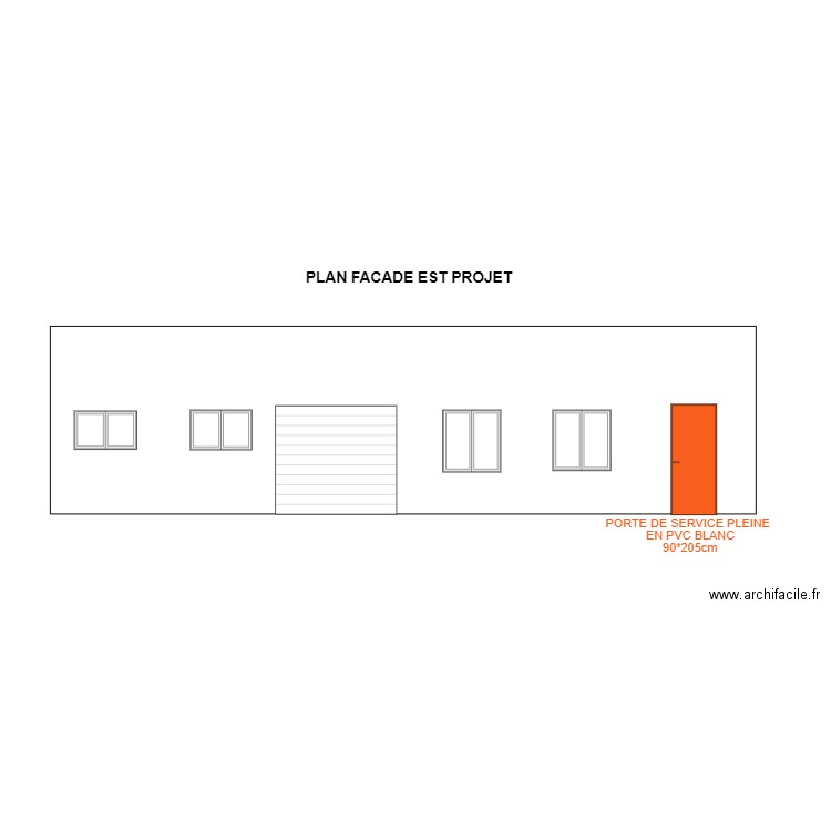 PLAN FACADE EST PROJ. Plan de 0 pièce et 0 m2