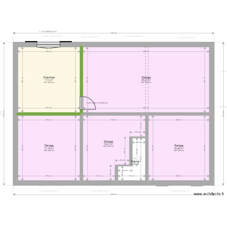 ML24007505. Plan de 24 pièces et 312 m2