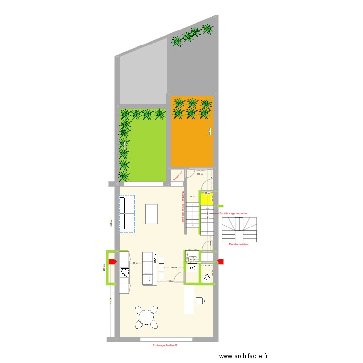 BAUCQ 77 3e étage V2. Plan de 11 pièces et 101 m2