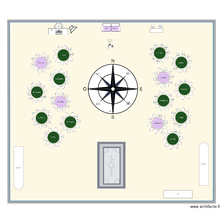 Plan de table mariage R&G. Plan de 1 pièce et 496 m2