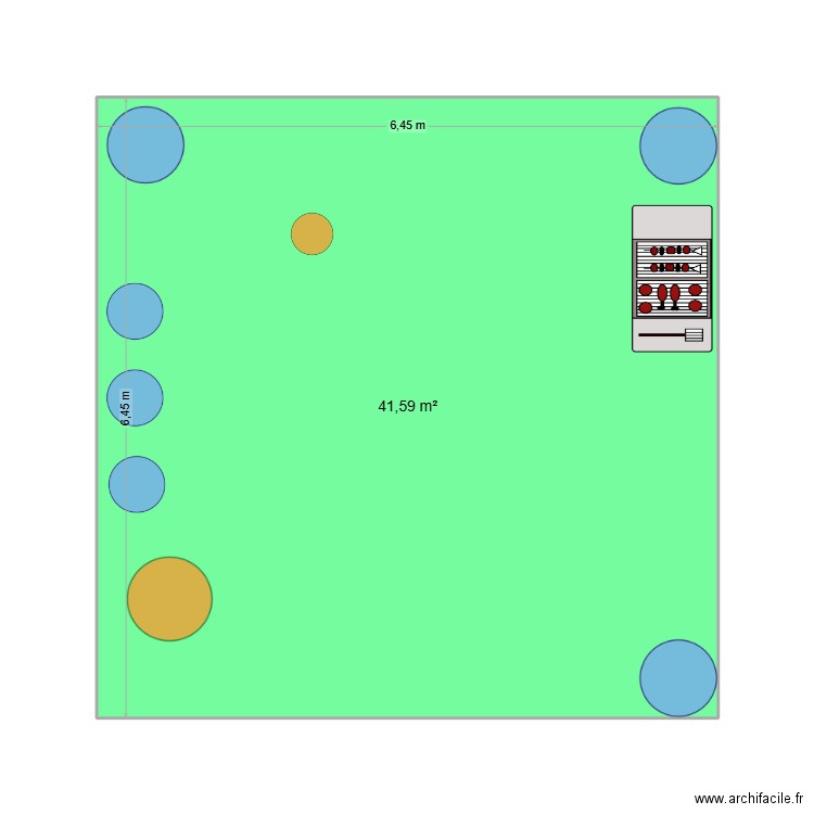 M. GRIMALD. Plan de 1 pièce et 42 m2