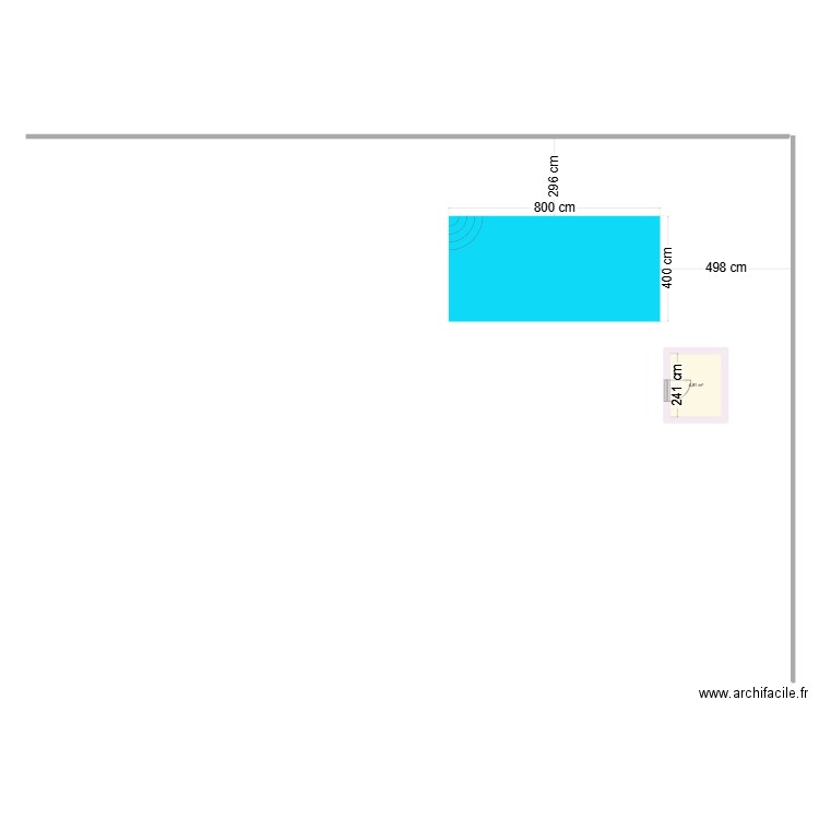 plan local technique. Plan de 1 pièce et 5 m2