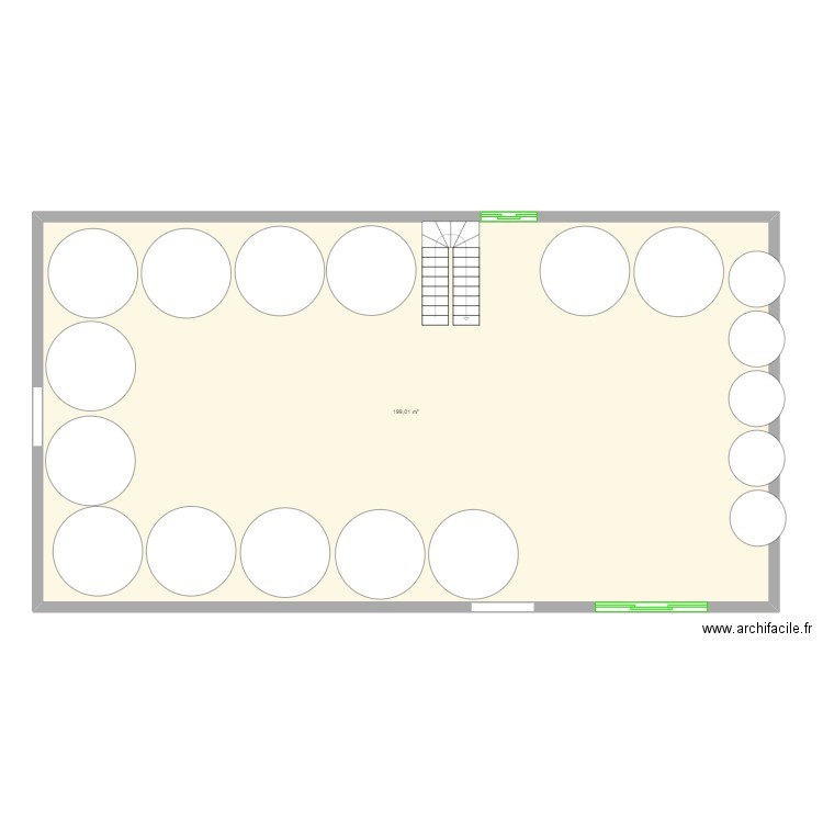 PROJET 2. Plan de 1 pièce et 199 m2