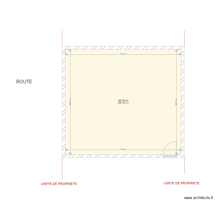 PERRINEAU. Plan de 1 pièce et 46 m2