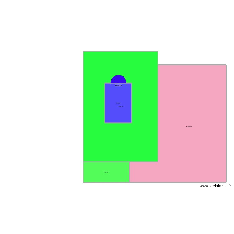 plan extérieur. Plan de 4 pièces et 312 m2