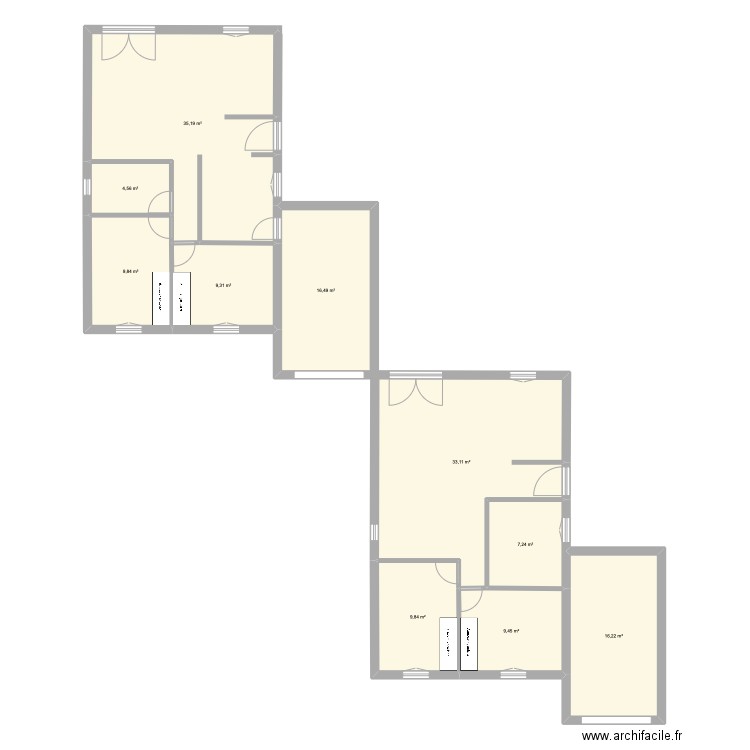 roussillon. Plan de 10 pièces et 151 m2