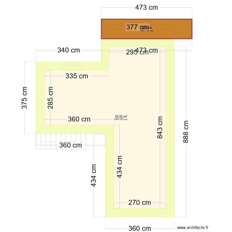 pigeo3. Plan de 3 pièces et 71 m2