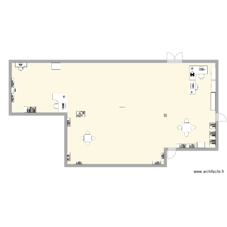 CDI GM. Plan de 1 pièce et 164 m2