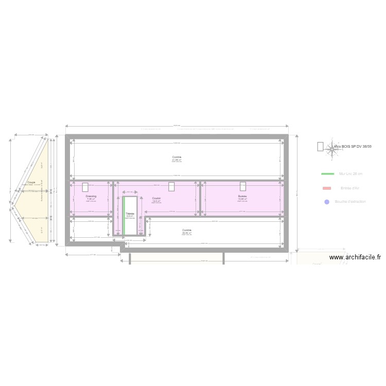 ML24013333. Plan de 15 pièces et 230 m2