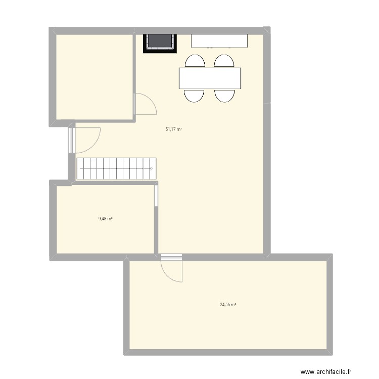 Maison 2. Plan de 3 pièces et 85 m2