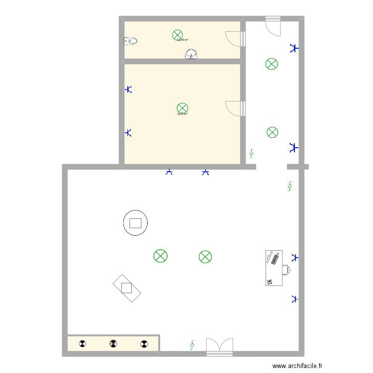 berenice 7. Plan de 3 pièces et 49 m2