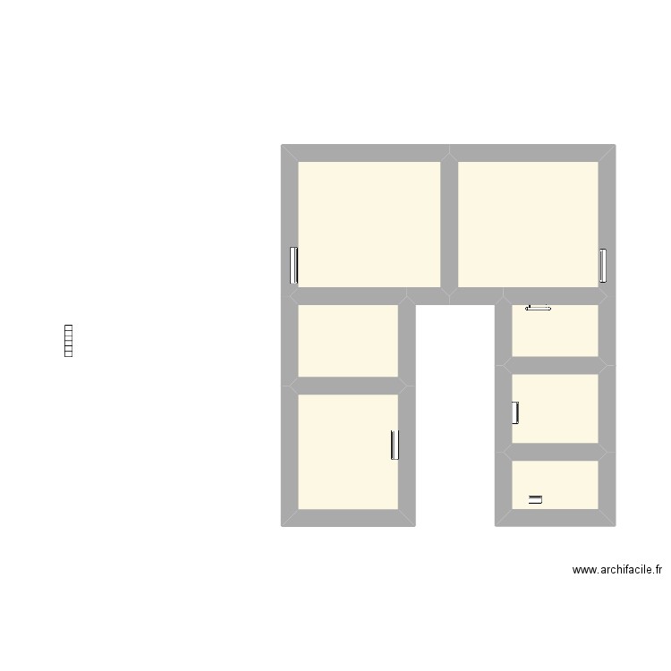 HALLAU. Plan de 7 pièces et 17 m2