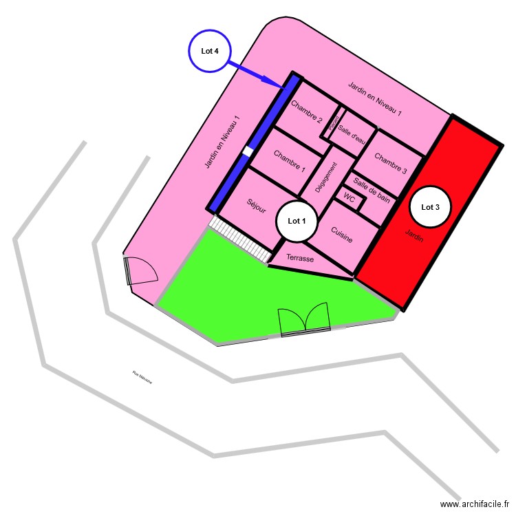 GIMENEZ 3. Plan de 8 pièces et 212 m2