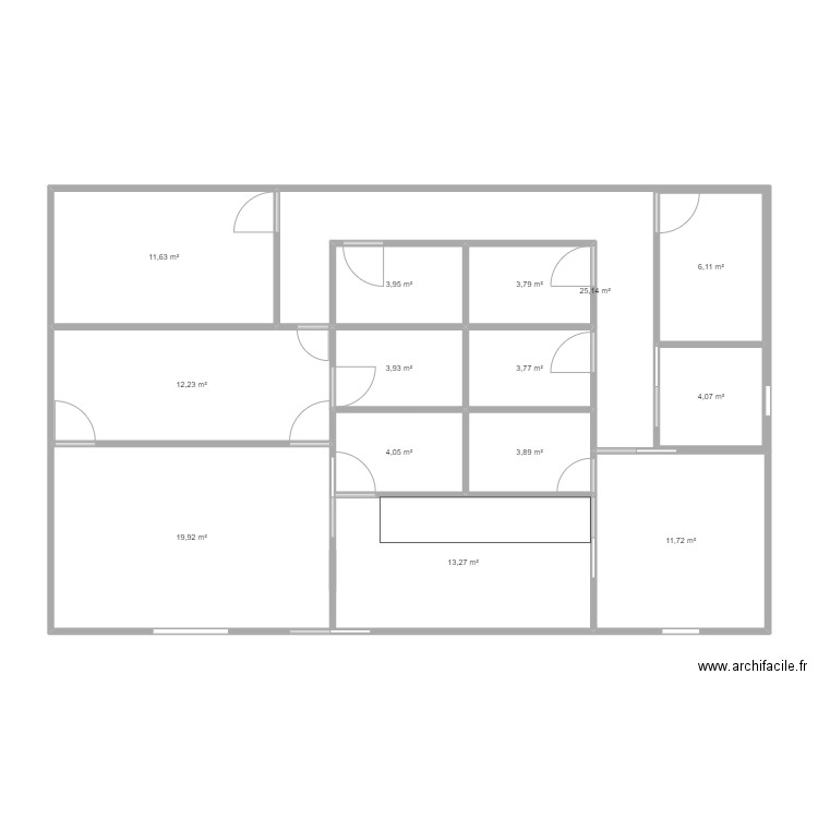 SELF 2. Plan de 14 pièces et 127 m2