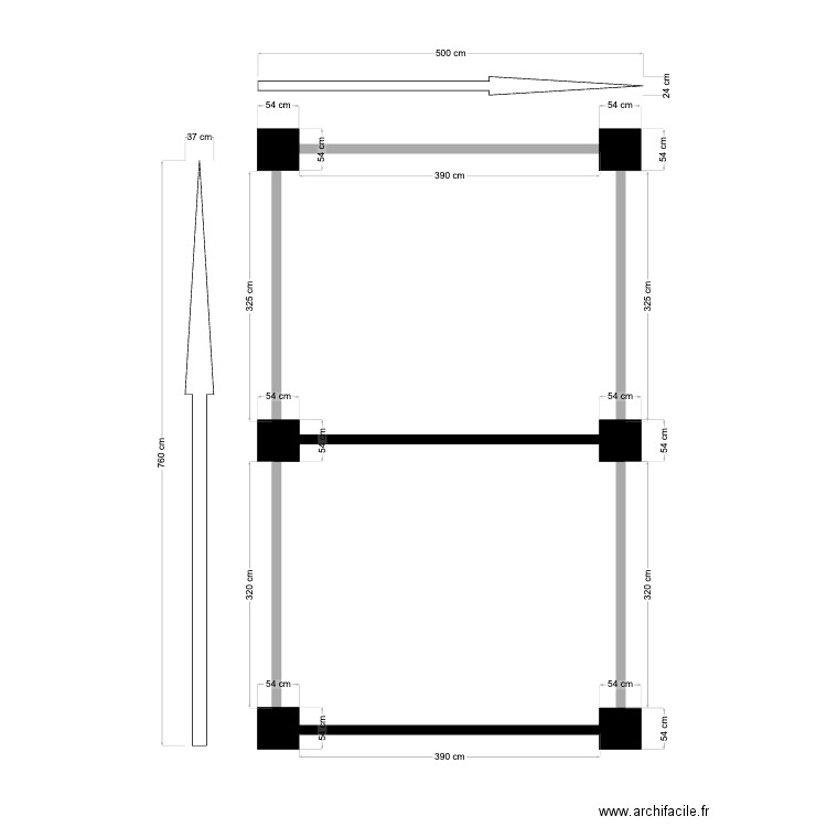 Hangar. Plan de 0 pièce et 0 m2