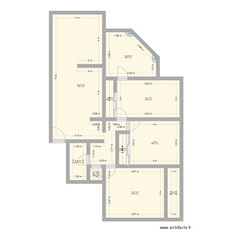 MAISON ROUTE SEFROU 120M 56. Plan de 10 pièces et 118 m2