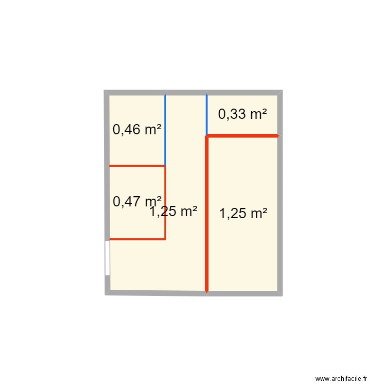 l031. Plan de 5 pièces et 4 m2