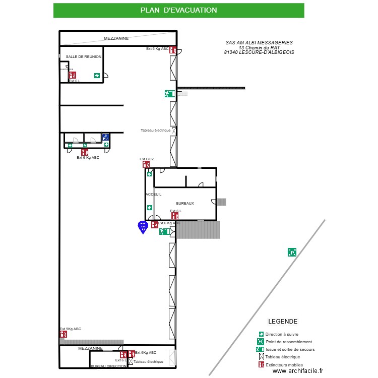 angles A3v2. Plan de 9 pièces et 831 m2