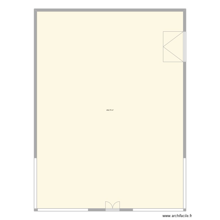 batiment. Plan de 1 pièce et 283 m2