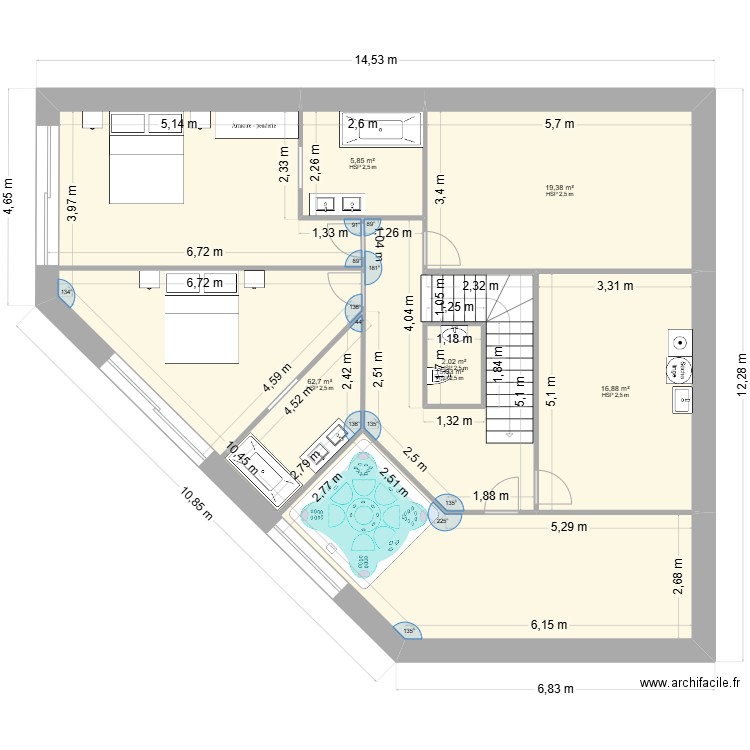 CHALET SUPER ALLOS. Plan de 12 pièces et 264 m2