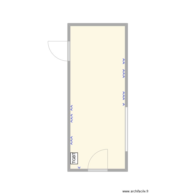 Cuisine extérieure Quai Victoria Prises. Plan de 1 pièce et 13 m2