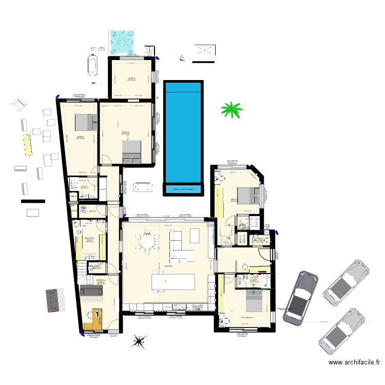 01-01-2025B. Plan de 18 pièces et 202 m2