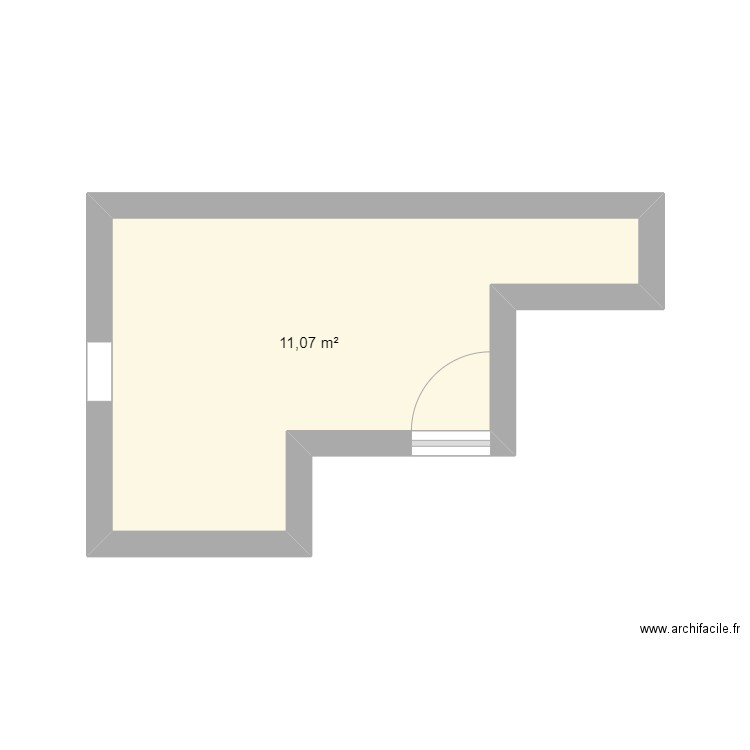 CH 1. Plan de 1 pièce et 11 m2