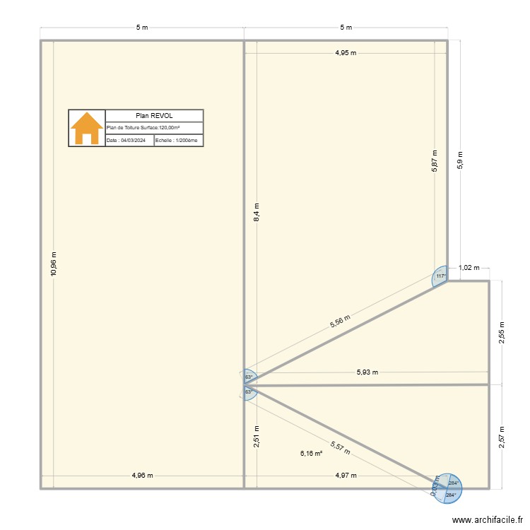 plan REVOL. Plan de 4 pièces et 113 m2