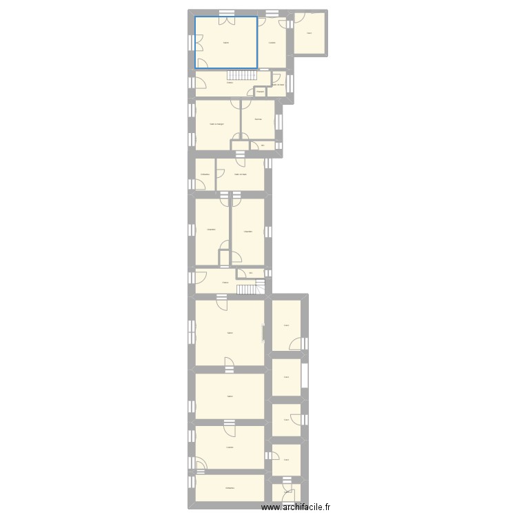 Ravet Loge. Plan de 18 pièces et 290 m2